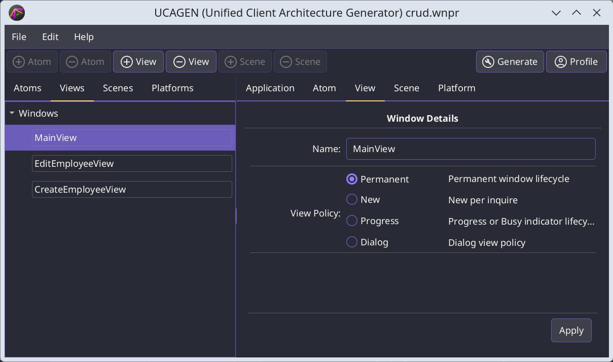 UI. Views